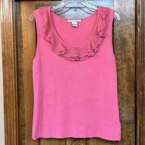 Sleeveless Top Pink‎ Scoop Neck Peter Nygard Sz L EUC $5 ADD ON with $15+ Bundle